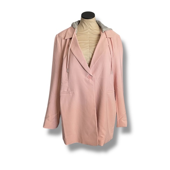 Shoe Dazzle Rose Blazer with Gray Hoodie - Picture 2 of 7